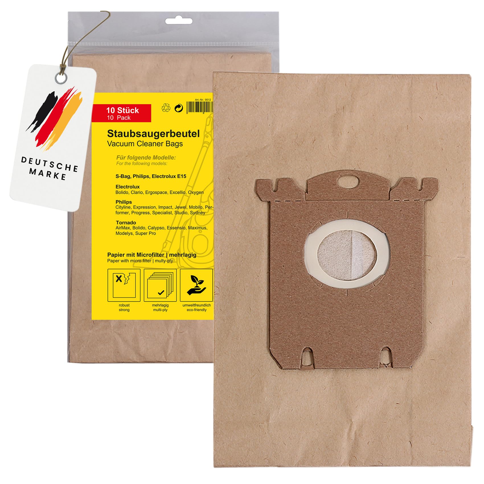 Kit Ricambio Electrolux ES17 - 5 Sacchetti E 1 Filtro Motore Per Aspirapolvere Energica ZS200, ZS201, ZS202 - Foto 6