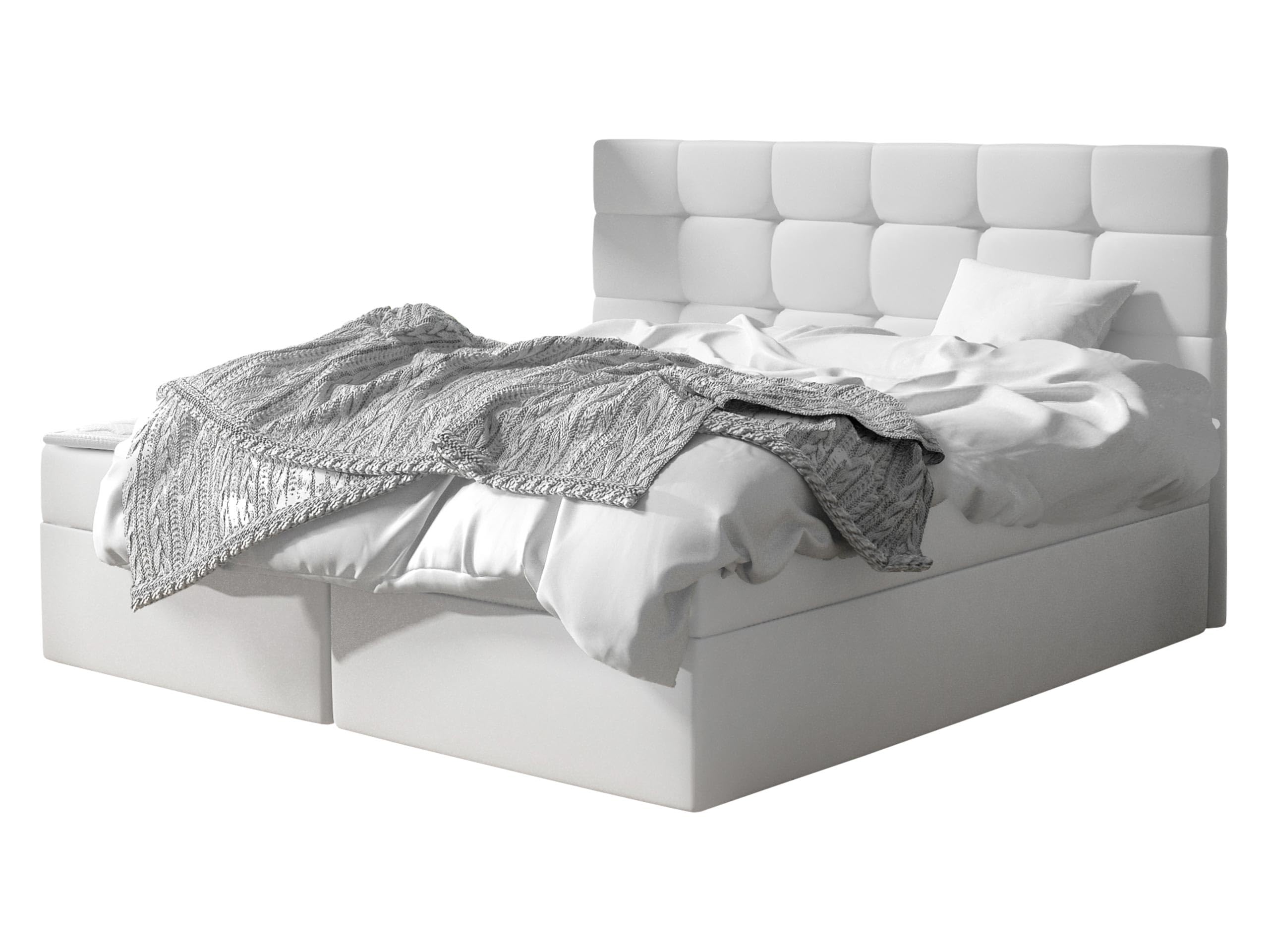 Mirjan24 Boxspringbett Gazel – mit 2 Bettkästen, Bonell-Matratze und Topper, 180 x 200 cm