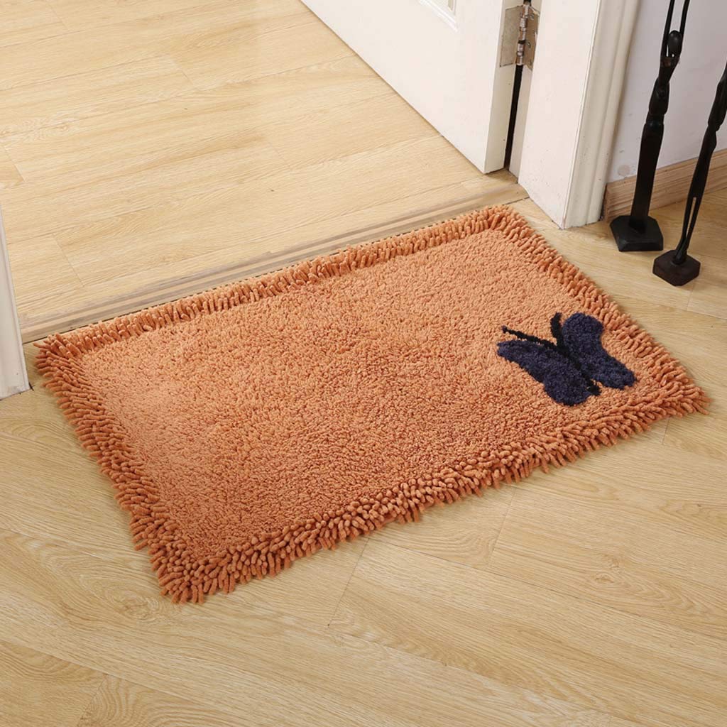 Tapis absorbant salle de bain en coton chenille doux