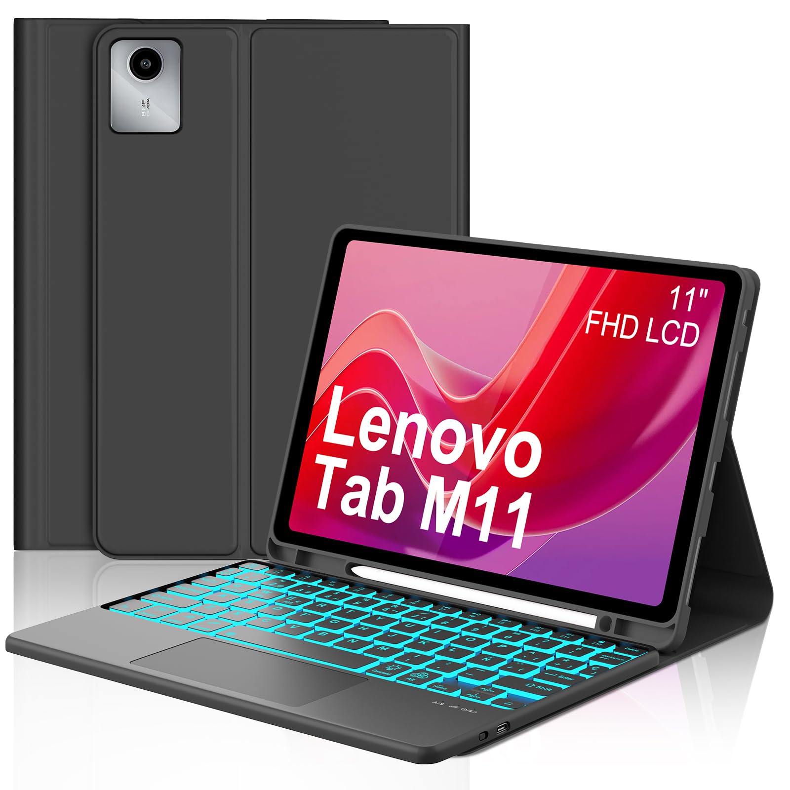 Teclado Bluetooth Lenovo Tab M11 para estudiar y trabajar en cafeterías 8