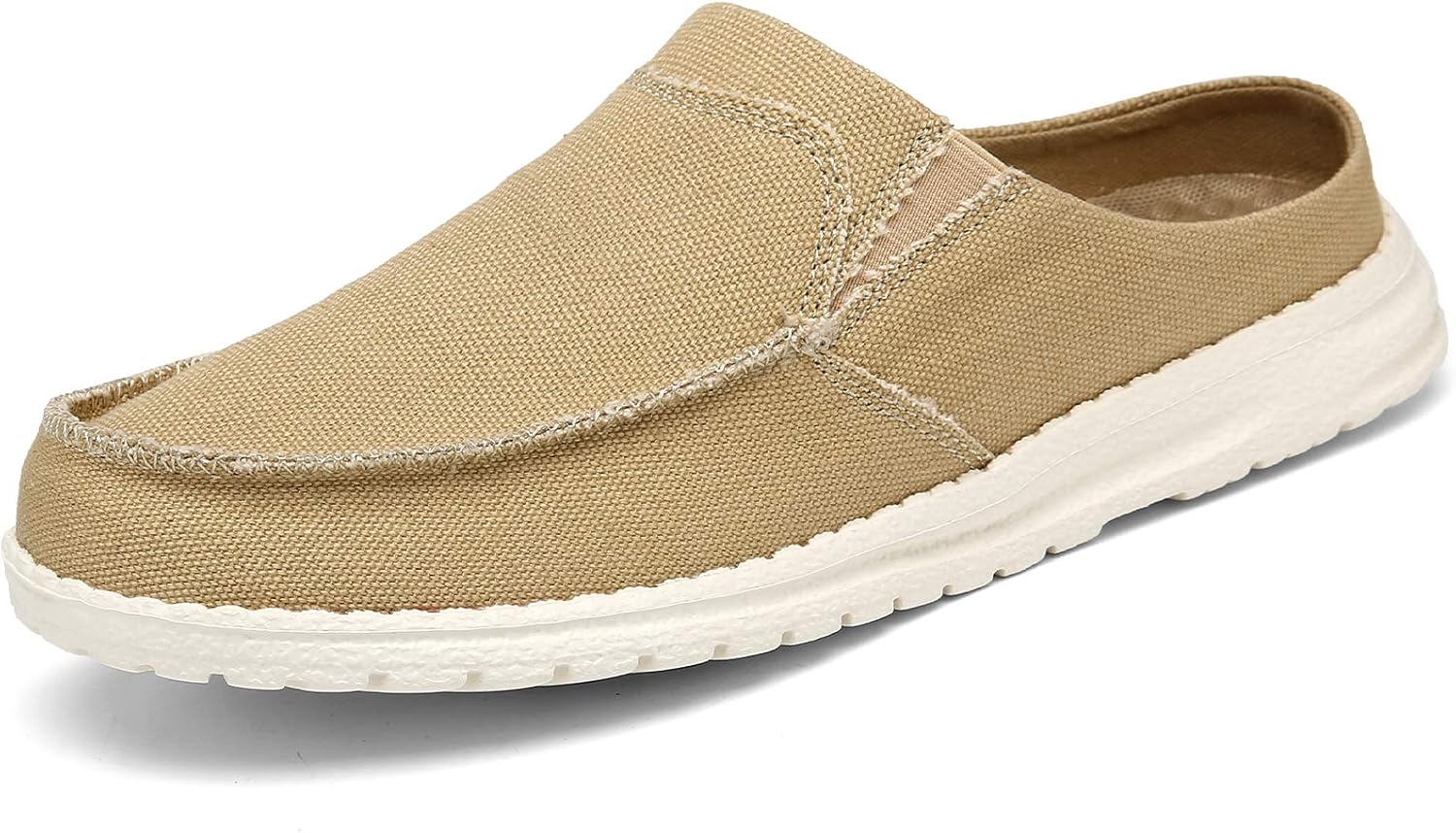 Mishansha Comfort House Shoes for Men Canvas Slip on Shoes Men's Slippers Lightweight Mules
