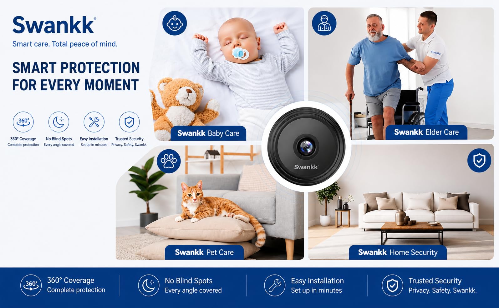 SWANKK Mini Spy Camera - WiFi Security Cam -7