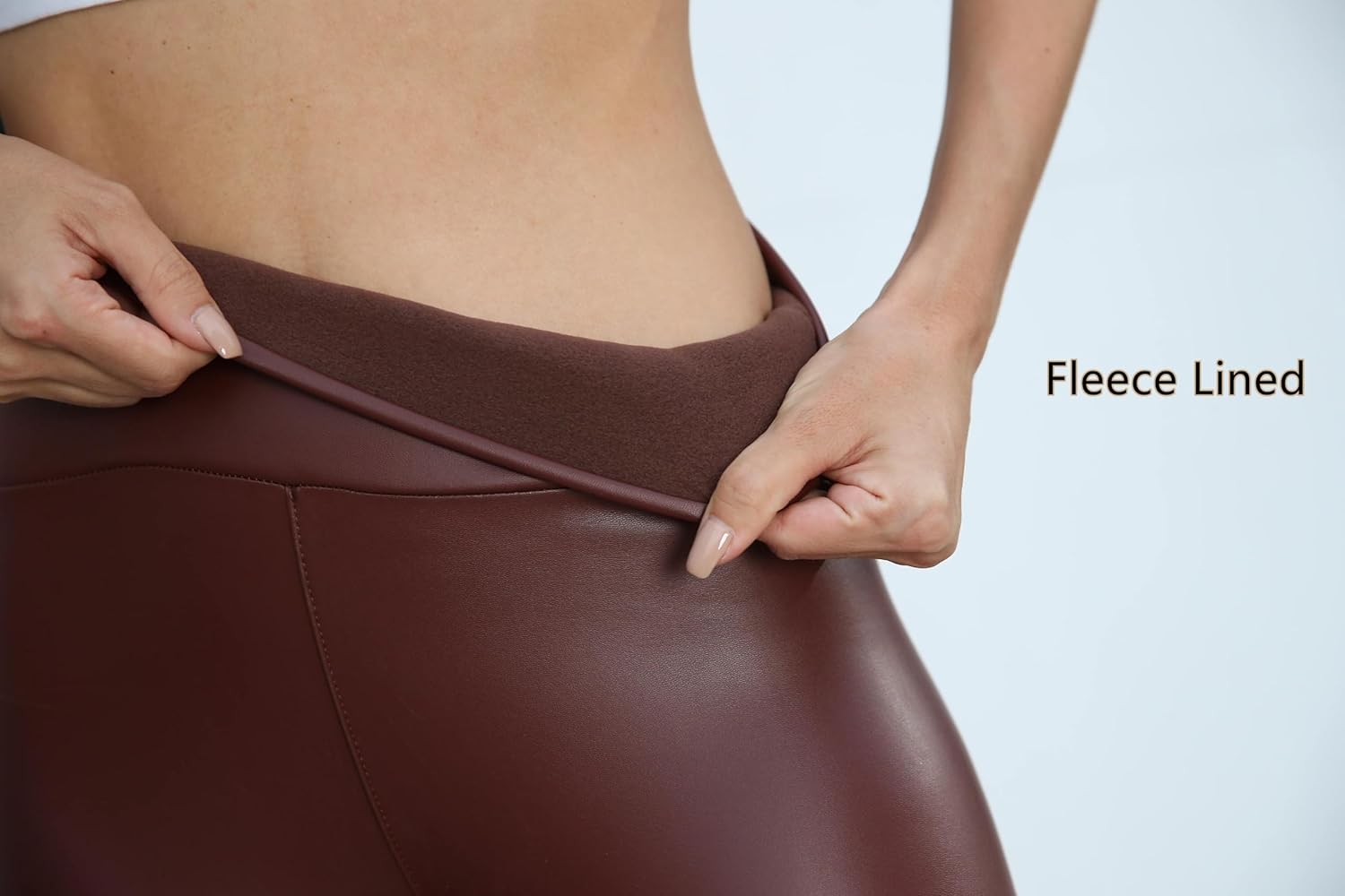 Kotii Women's Soft Faux Leather Leggings High Waisted Leather Pants PU Slim Pleather Pants Tights - Image 2