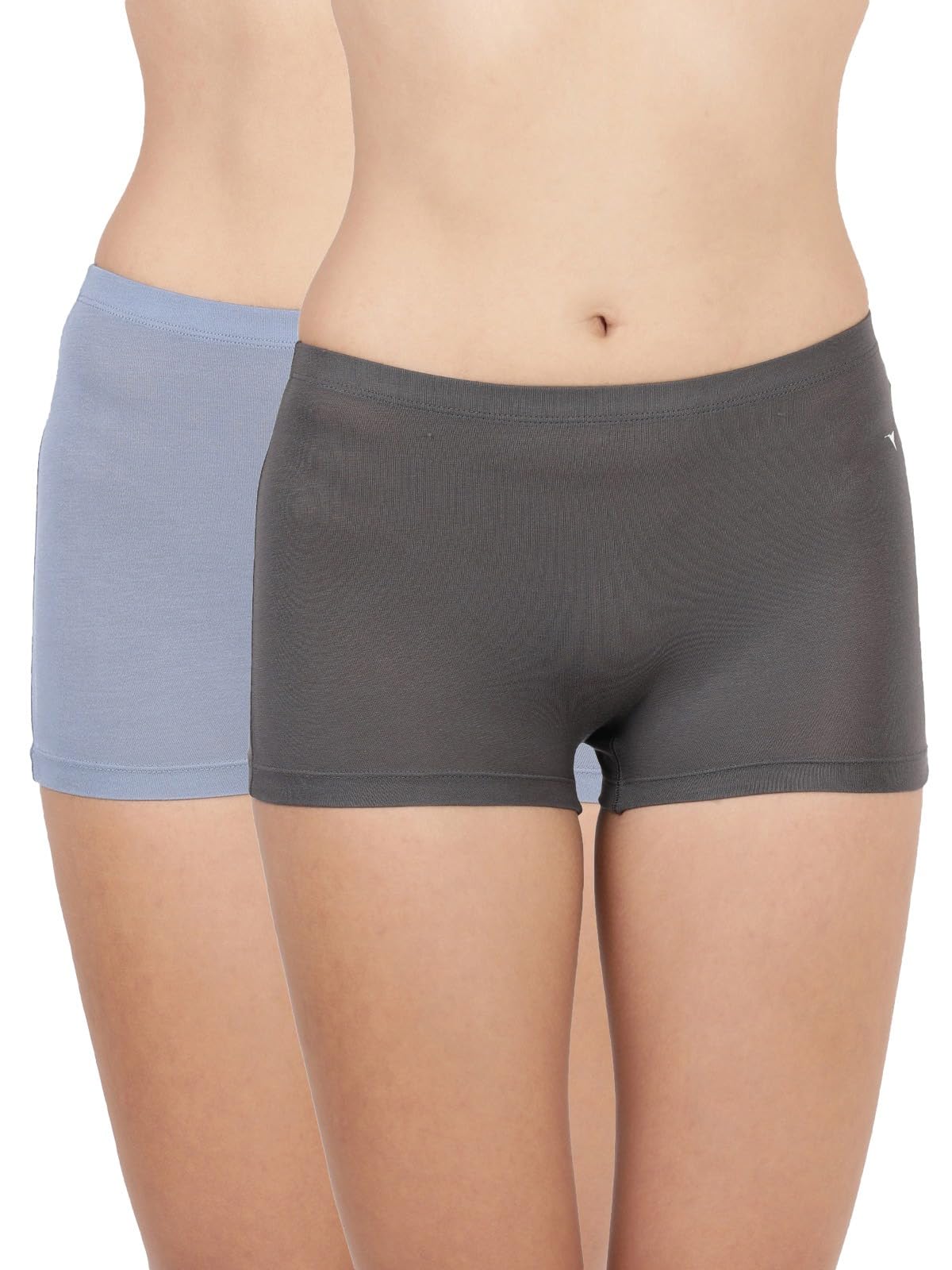 blossom Feather Shorts Women’s Modal Fabric Boyshorts,Mid-Rise Waist,Soft Inner Elastic, High Coverage,Anti-Chafing_Pack of 2-picture-55