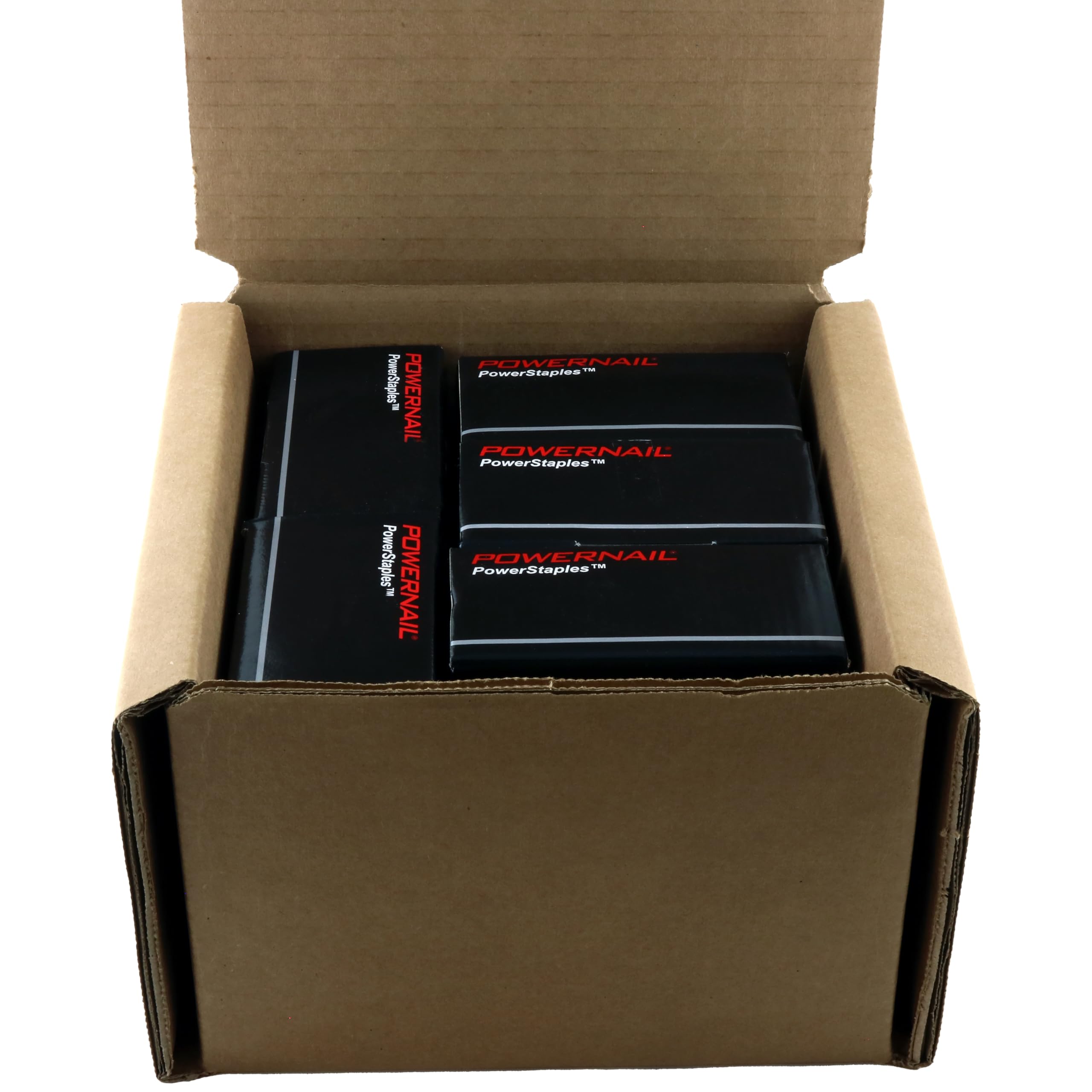 Powernail PS18100 - Grapas de corona estrecha de calibre 18 de 1/4 de pulgada de longitud de punta de cincel (5 cajas de 5000 ct, 25000 grapas)
