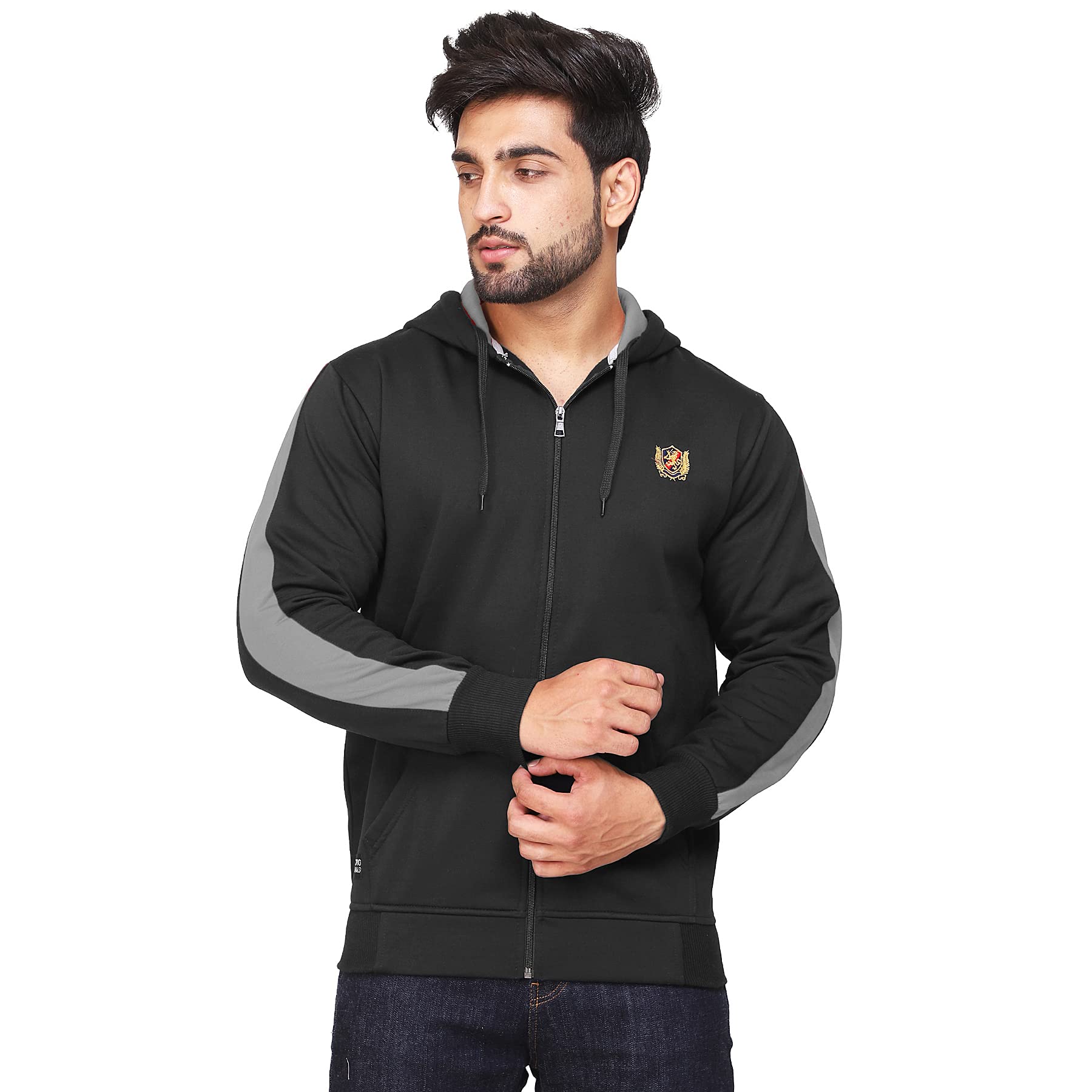 kundan Men's Hooded Sweatshirt with Zipper Closure (Pack of 2 T Shirt for Men)-picture-45
