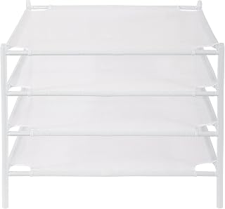 STOSTO Stackable Mesh Sweater Drying Rack 4-Pack - Laundry Rack for Sweaters, Socks, Toys - Breathable, Space-Saving White