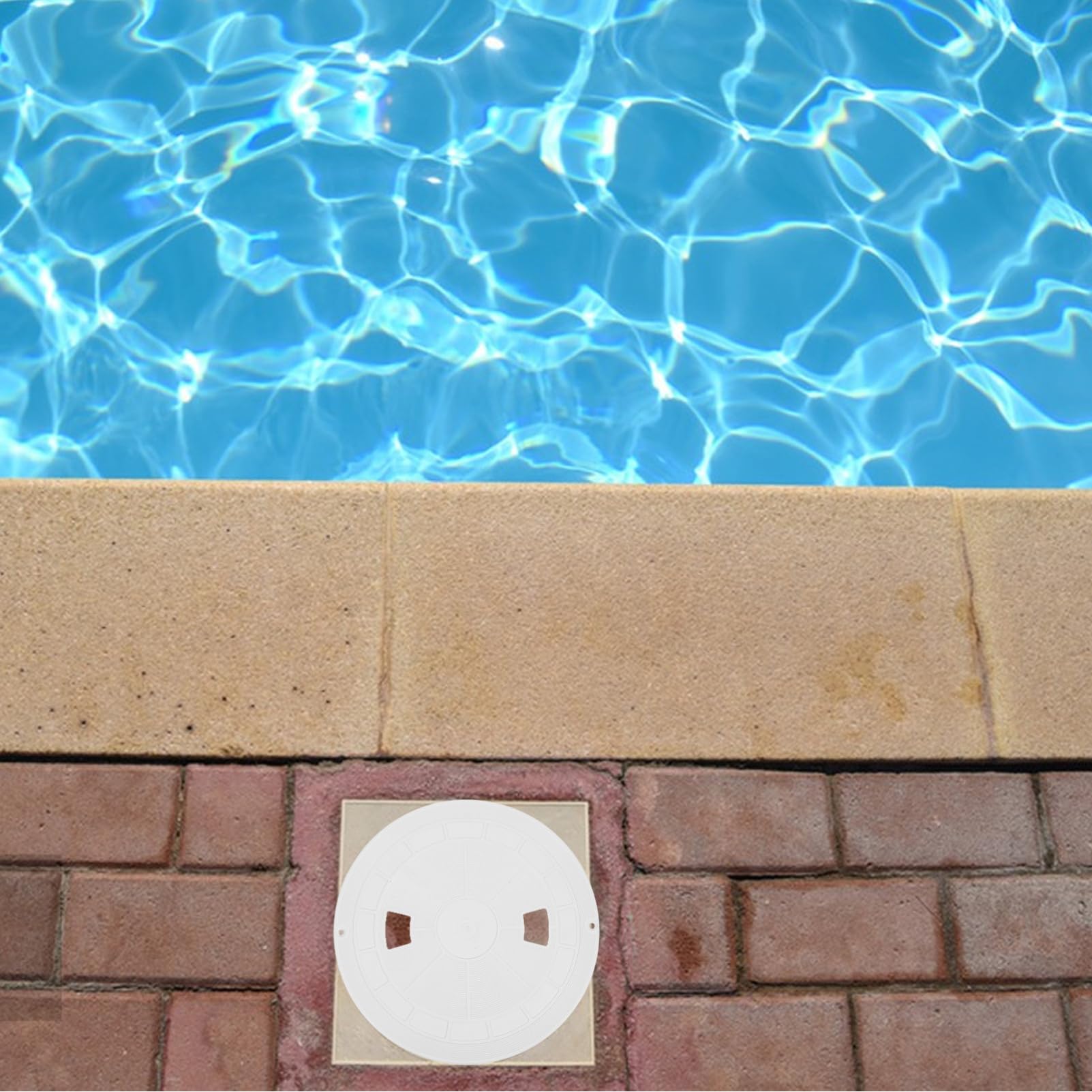 Abaodam Cubierta Redonda para Skimmer de Piscina de Abs Prevención de Residuos y Amplia Compatibilidad para Repuesto Exterior E Interior