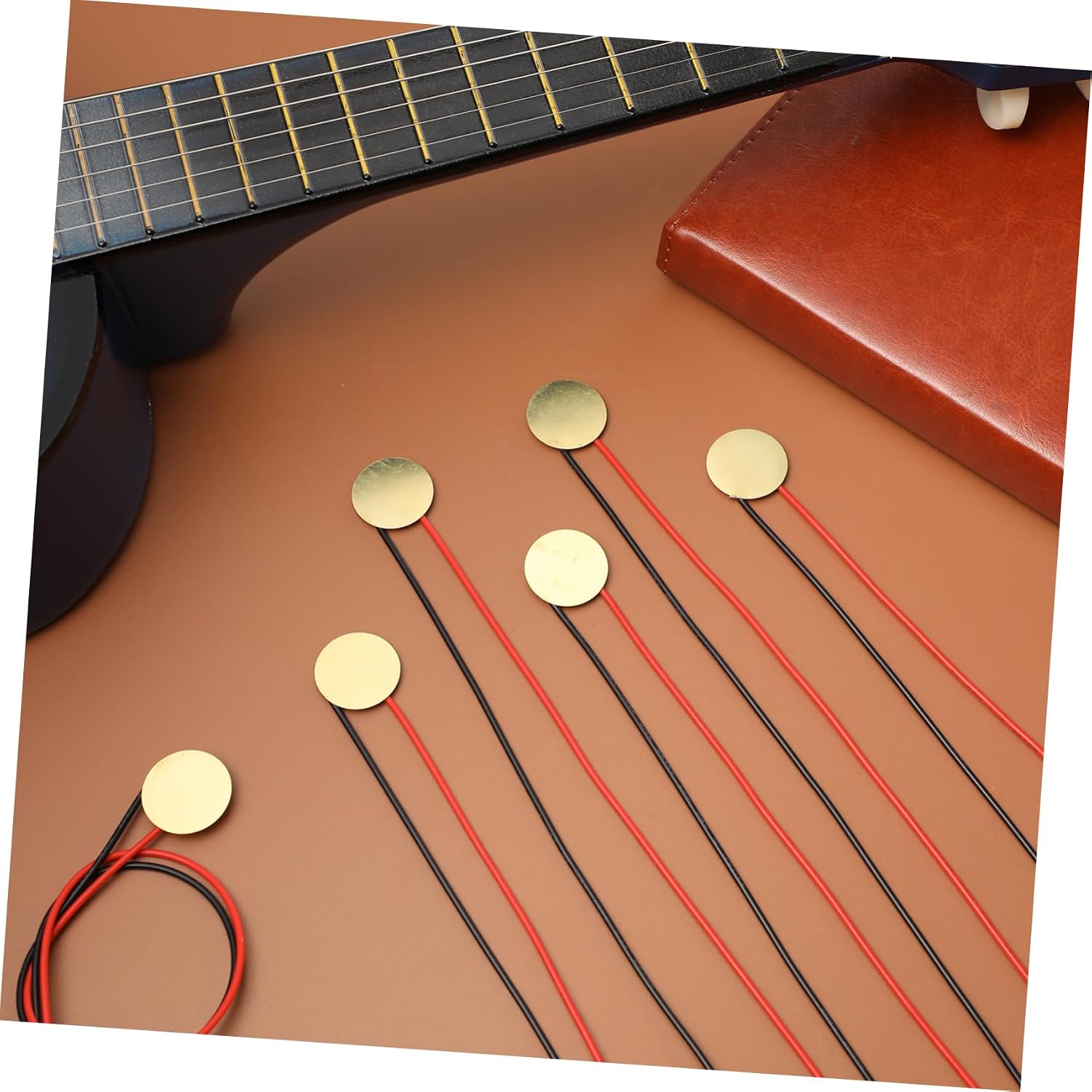 15pcs Acoustic Guitar Piezo Pickup Brass Guitar Resonance Pickup Transducer