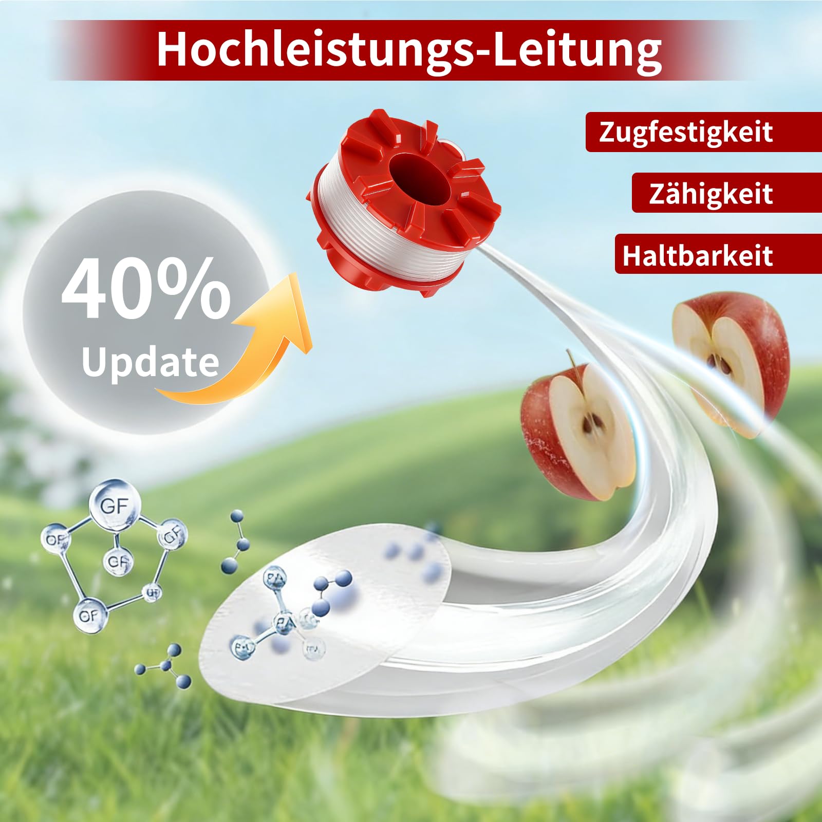 6 Stück 3405096 Fadenspulen, Ersatzfadenspule Kompatibel mit Einhell Rasentrimmer GE-CT 36/30 Li E, GE-CT 36/33 LI E, AGILLO 36/255 BL, AGILLO 18/200, GP-CT 36/35 Li BL für Einhell Ersatz Fadenspule