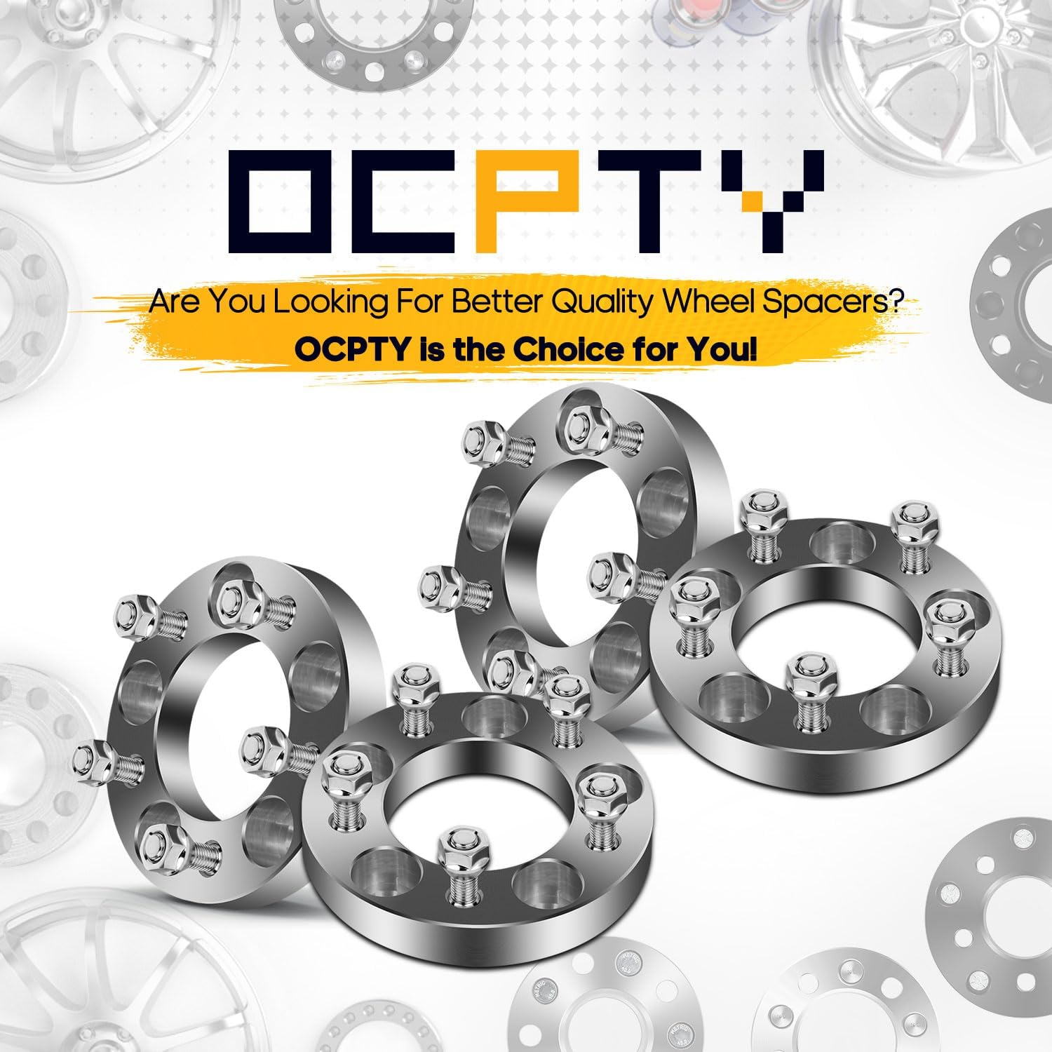 OCPTY 5x4.5 Wheel Spacers Adapters 1 inch Real Forged Spacers with 12x1.5 ThreadSize 82.5mm Hub Bore fits 2001-2003 for CL 4PCS