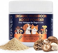Mushroom Powder for Dogs & Cats, 11 Mushroom Complex with Turkey Tail, Lion’s Mane, Chaga, Lipoma for Cats, Partner Guard for Dogs Lumps and Bumps