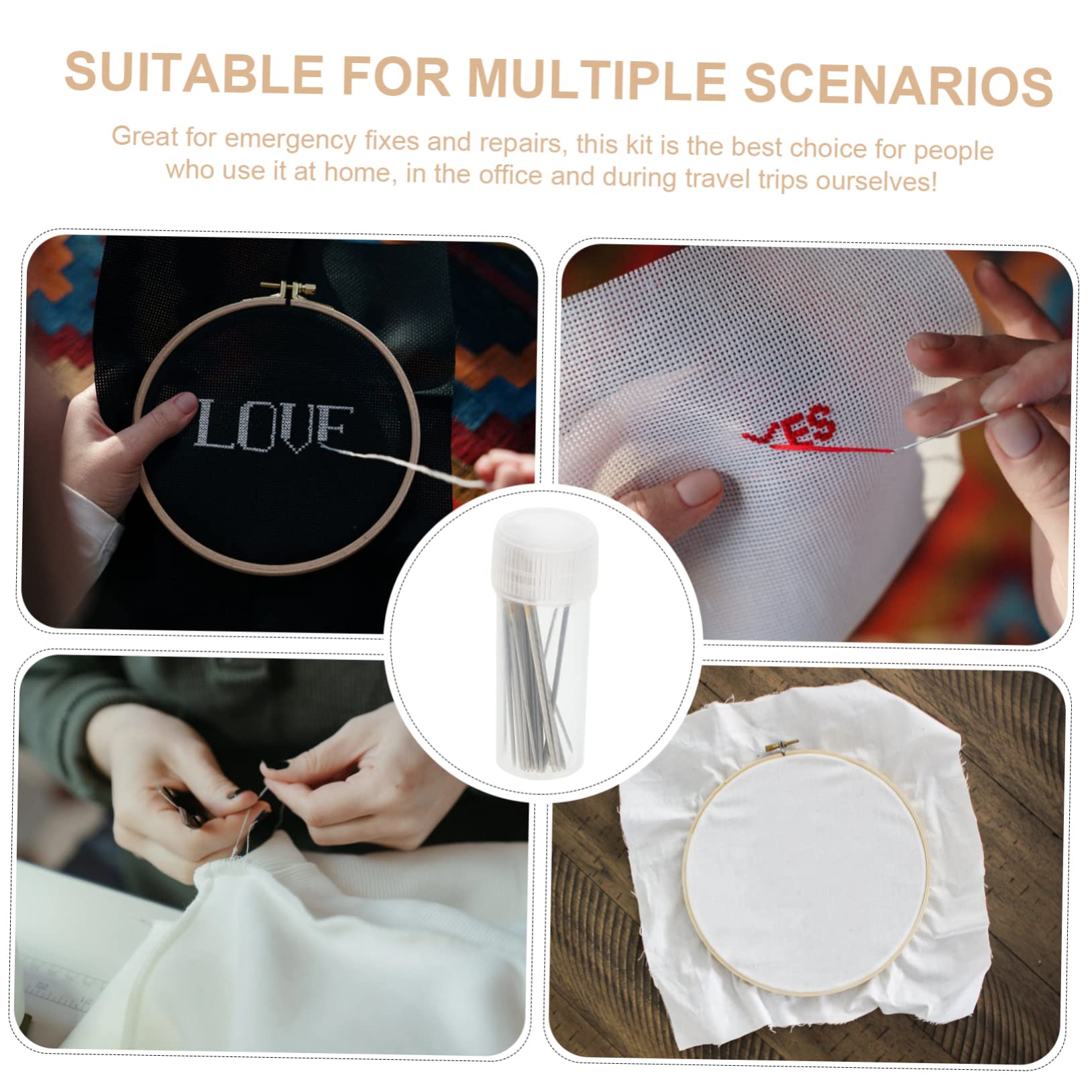 ULDIGI 8juegos Agujas De Coser Enhebrador Herramientas De Bordado Para Proyectos De y Manualidades Accesorios De Costura Para Principiantes y Aficionados