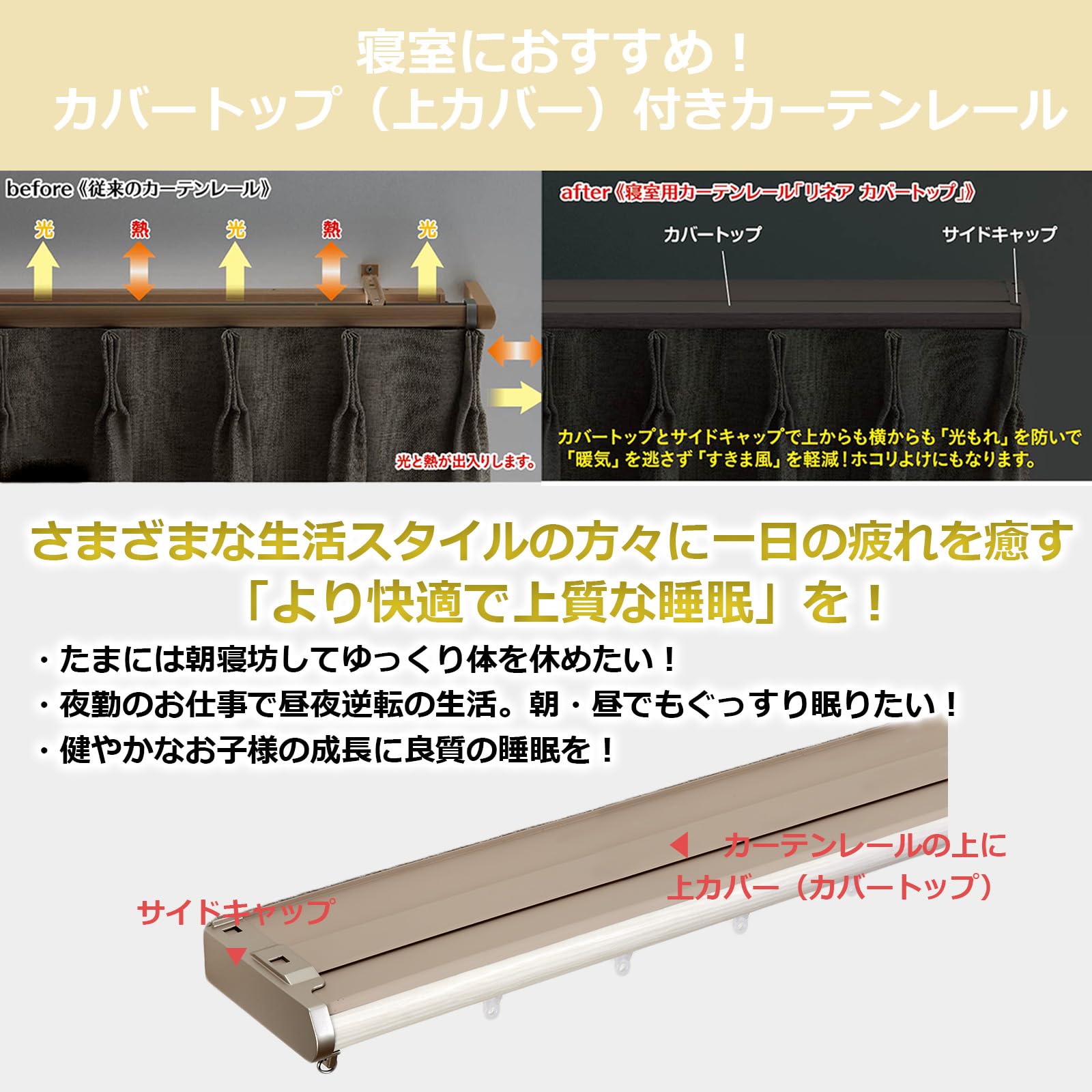 Amazon｜トーソー 遮光 省エネ カーテンレール ダブル 1.1m ~ 2m 伸縮 