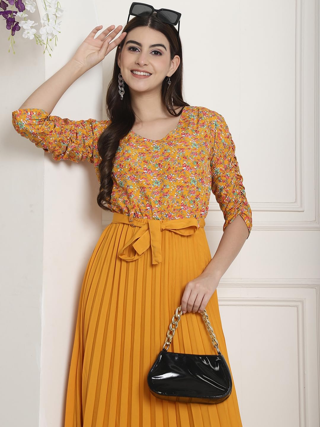 Tee Projekt Polyester Musterd Dress For Women