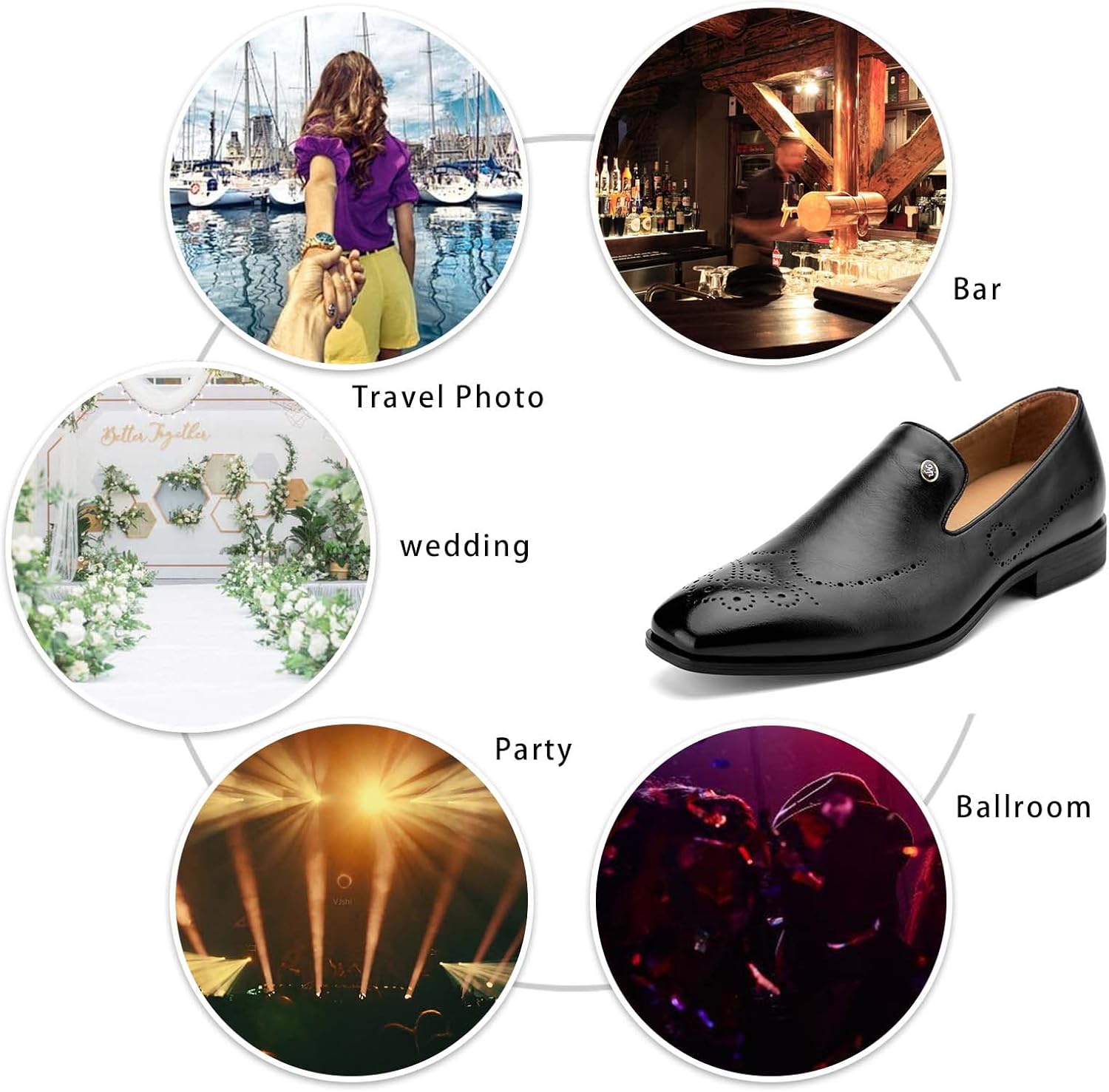 Meijiana Mens Loafers Wedding Dress Shoes Slip-On Loafers for Men Tuxedo Suit Shoes - Image 6