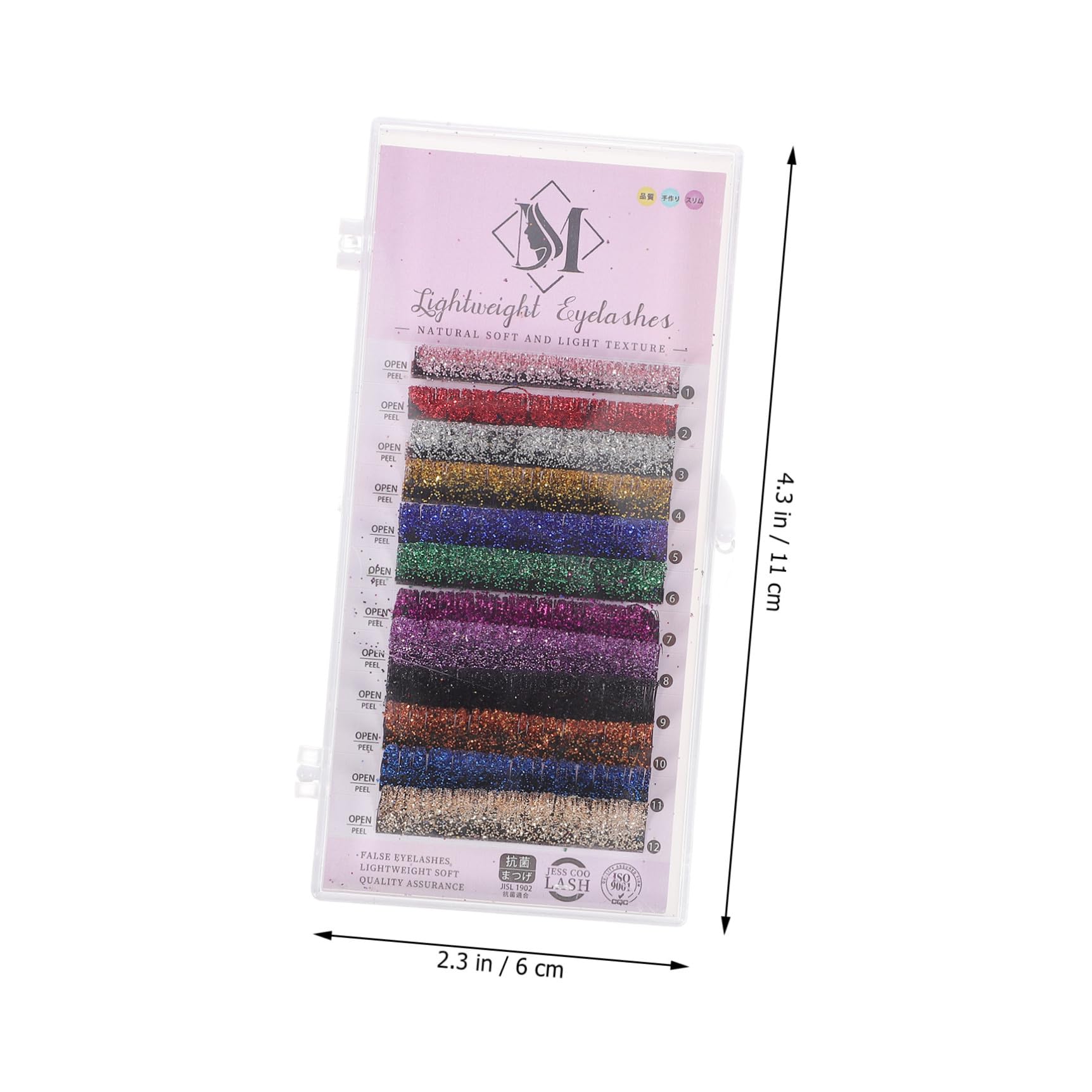minkissy Ciglia Glitteraye 30 Paia Glitter Ciglia Finte Extension Ciglia Glitterate Estensioni Delle Ciglia Finte Estensione Delle Ciglia Colorate Ciglia Con Pelliccia Colorata Ciglio Fibra