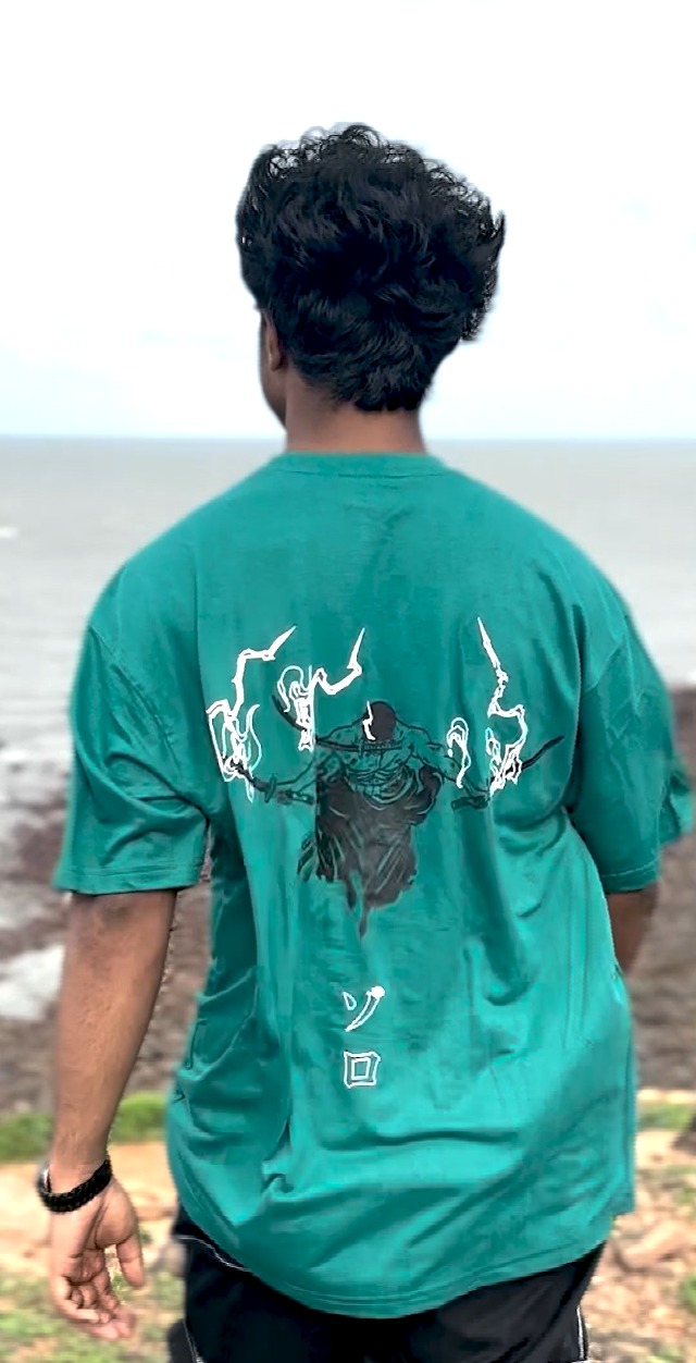 Buy ZAMS Zoro King of Hell Oversized Green T-Shirt - Unisex Tee