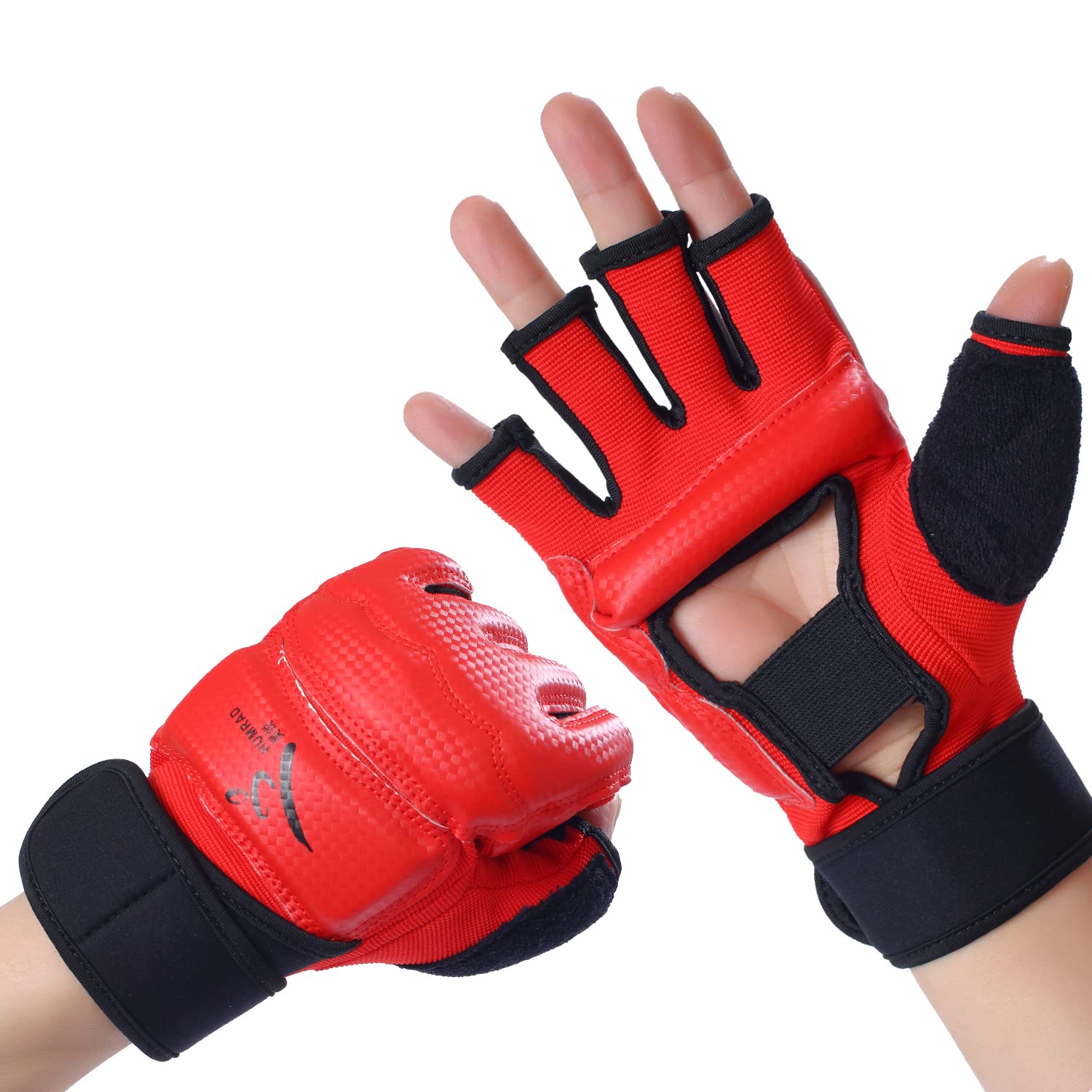 LiMMAX Kickboxing Sparring Gloves TKD Gloves for Men Women Half Finger Boxing Gloves Fighting Gloves Boxing Gloves for Punching Bag Training Gloves