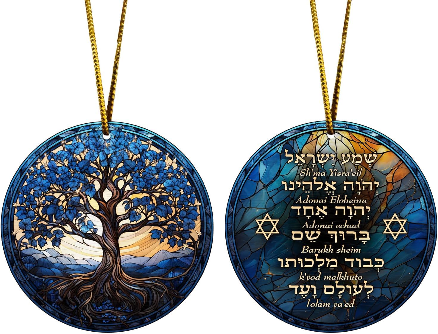 WODORO Jewish Home Blessing Tree Of Life Hanukkah Wooden
