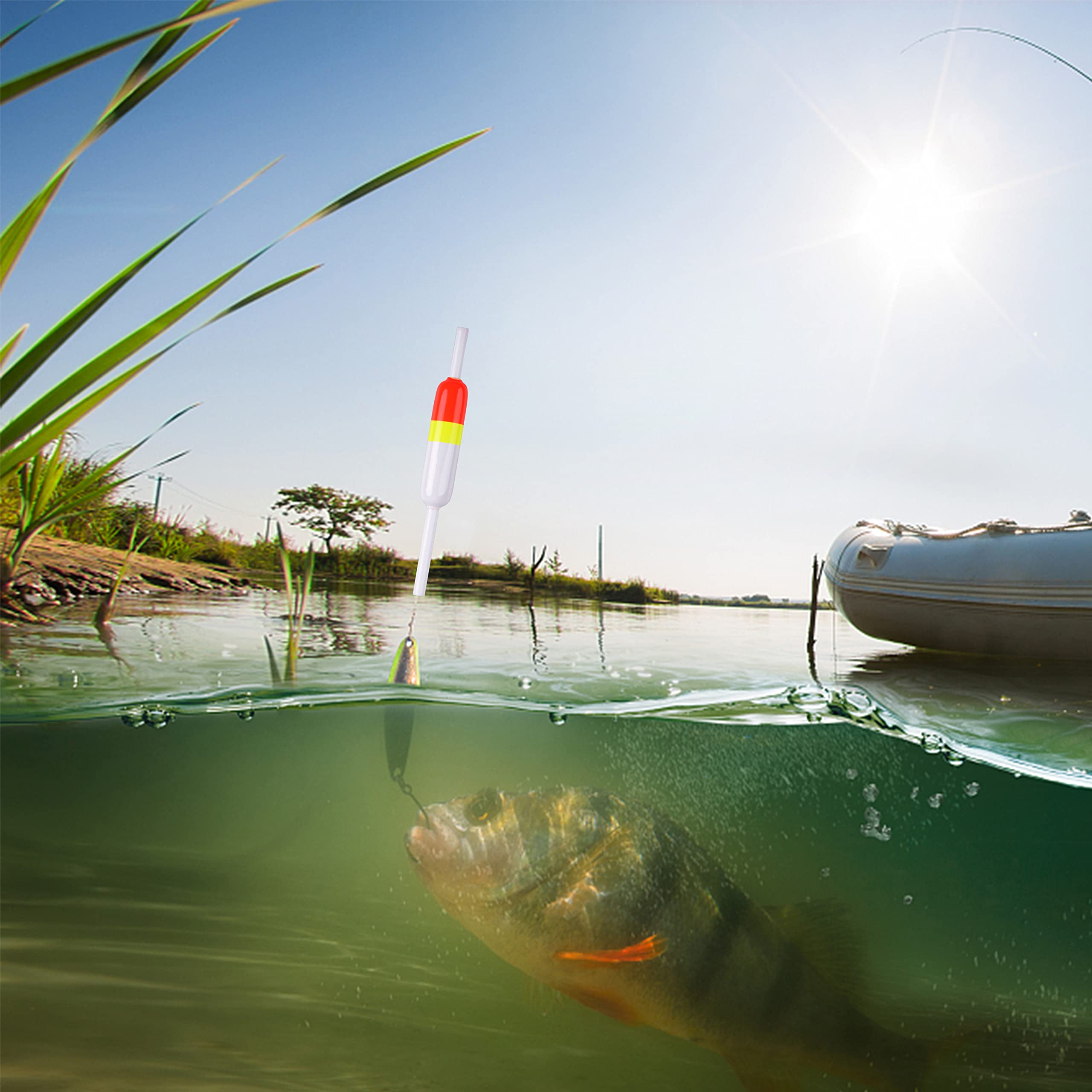 Wsuwane Bobbers Wędkarskie Pływaki i Bobbers Drewno Jodłowe Wsuwane Spławiki Balsa Wielofunkcyjne Pływaki wędkarskie do Crappie Panfish Trout Bass Fishing (10 szt. 8#)