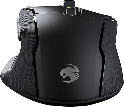 Miniatura 4 de ROCCAT Kone Air - Mouse ergonómico inalámbrico para juegos con batería de 800 horas de duración, sensor óptico de 19 K DPI, agarres laterales de