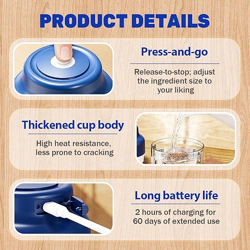 Miniatura 6 de Picadora eléctrica de ajo 2026, mini procesador portátil de alimentos con carga USB y picador de verduras, molinillo de verduras para ajo, cebolla,