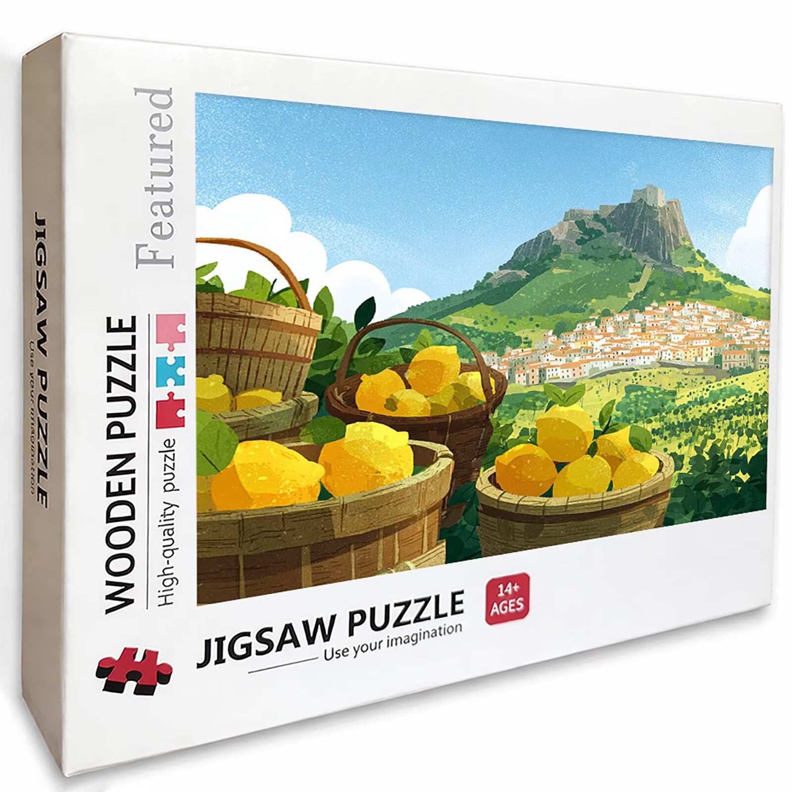 Obst Holz Puzzles 156x105cm, Sicht Jigsaw Puzzles 5000 Teile für Erwachsene Mit Box, EIN Herausforderndes Rätsel Game, Farbenfrohes Legespiel, Geeignet für die meisten Gruppen, Geschenke, O-3050