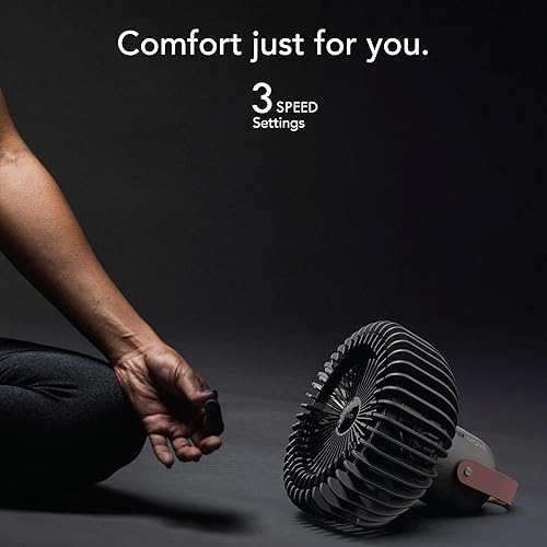 Miniatura 4 de Vornado FLY MOVE Ventilador recargable de mano, hasta 17 horas de duración de la batería en baja, 3 ajustes de velocidad, huella mínima, pequeño