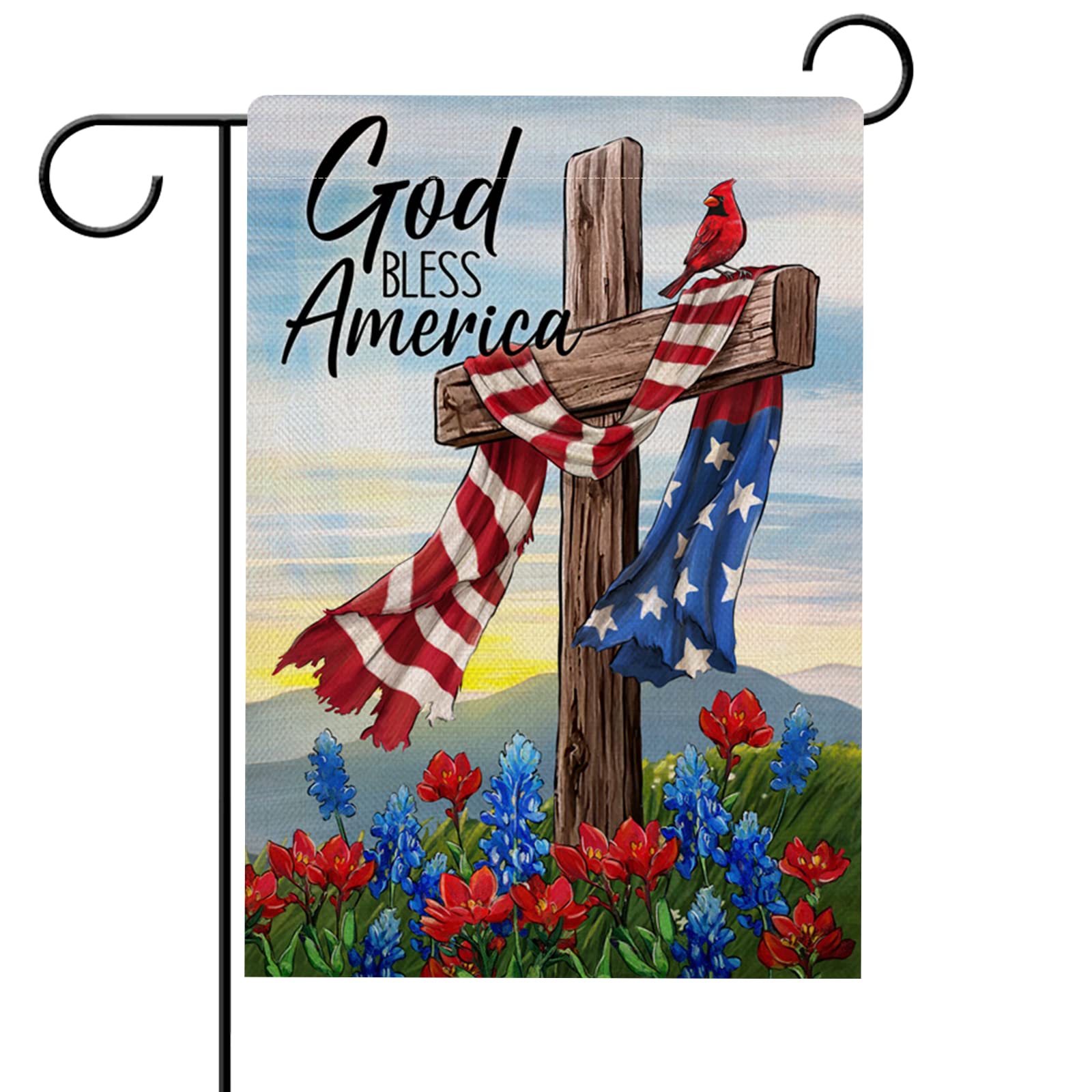 Amazon.com : Hzppyz God Bless America 4th of July Cross Patriotic