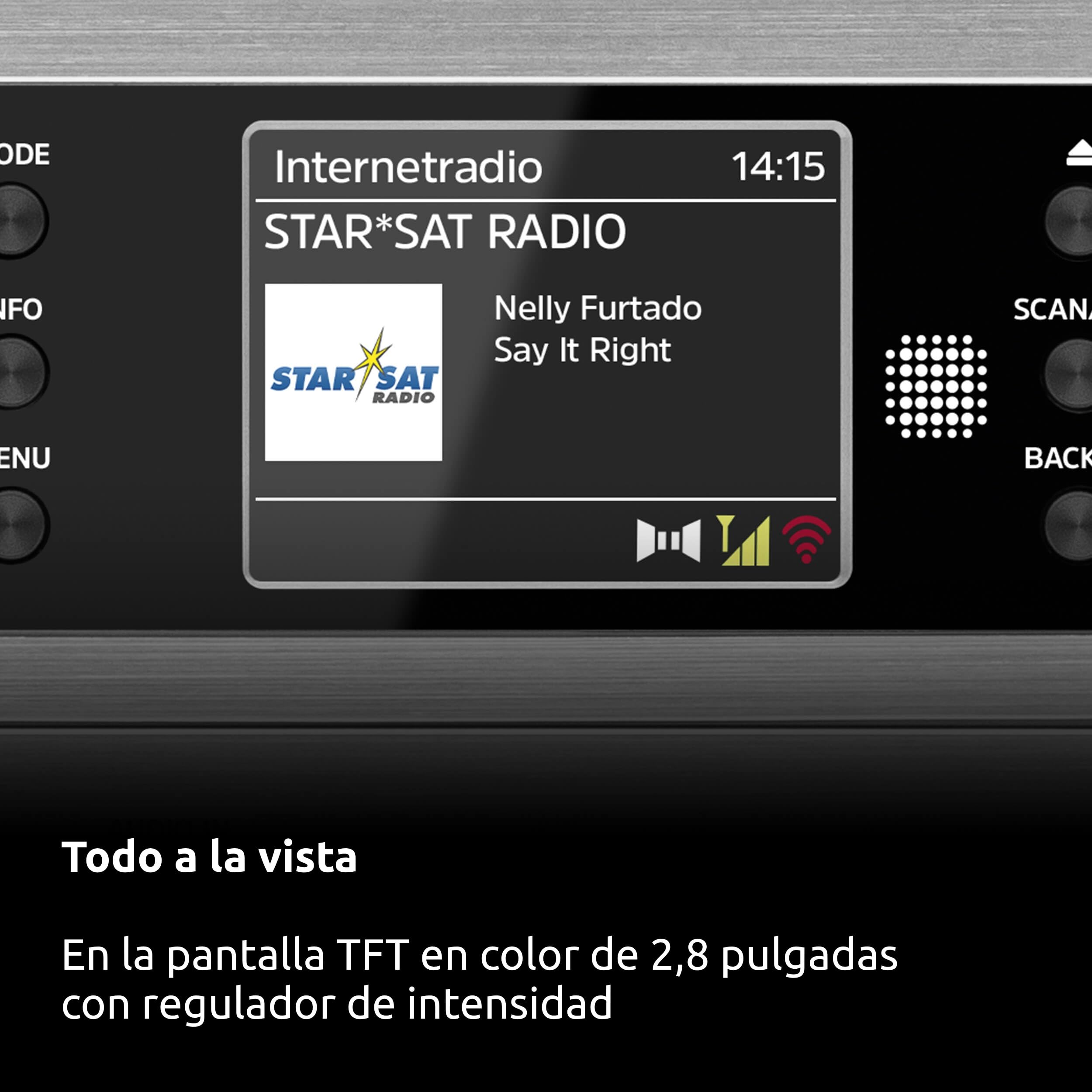 TechniSat Viola 710 CD IR - Equipo Hi-Fi Compacto (Radio Internet, Dab+, FM, CD, Bluetooth, Altavoces estéreo 2x20 W RMS, Toma Auriculares, Despertador, Sleep Timer, Mando a Distancia)