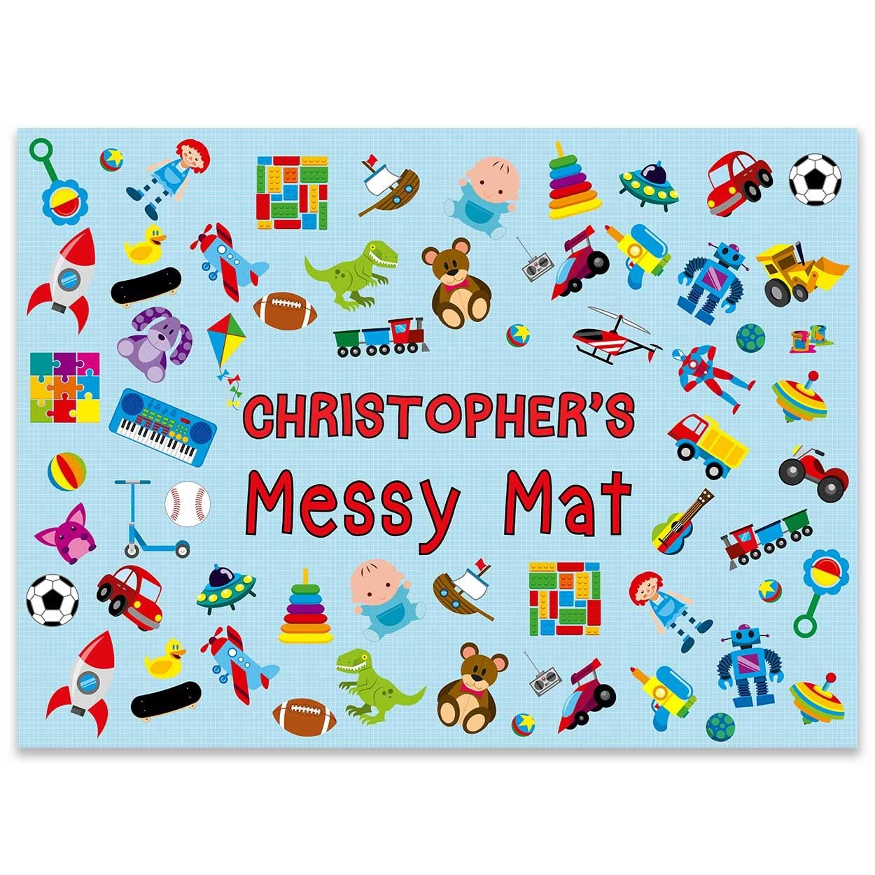 Paper Themes Girls Toys Personalised Messy Mat Plastic Table Cloth Wipe Clean Protect Your Table And Floor From Spills And Accidents ((M) 75 X 55 Cm, )