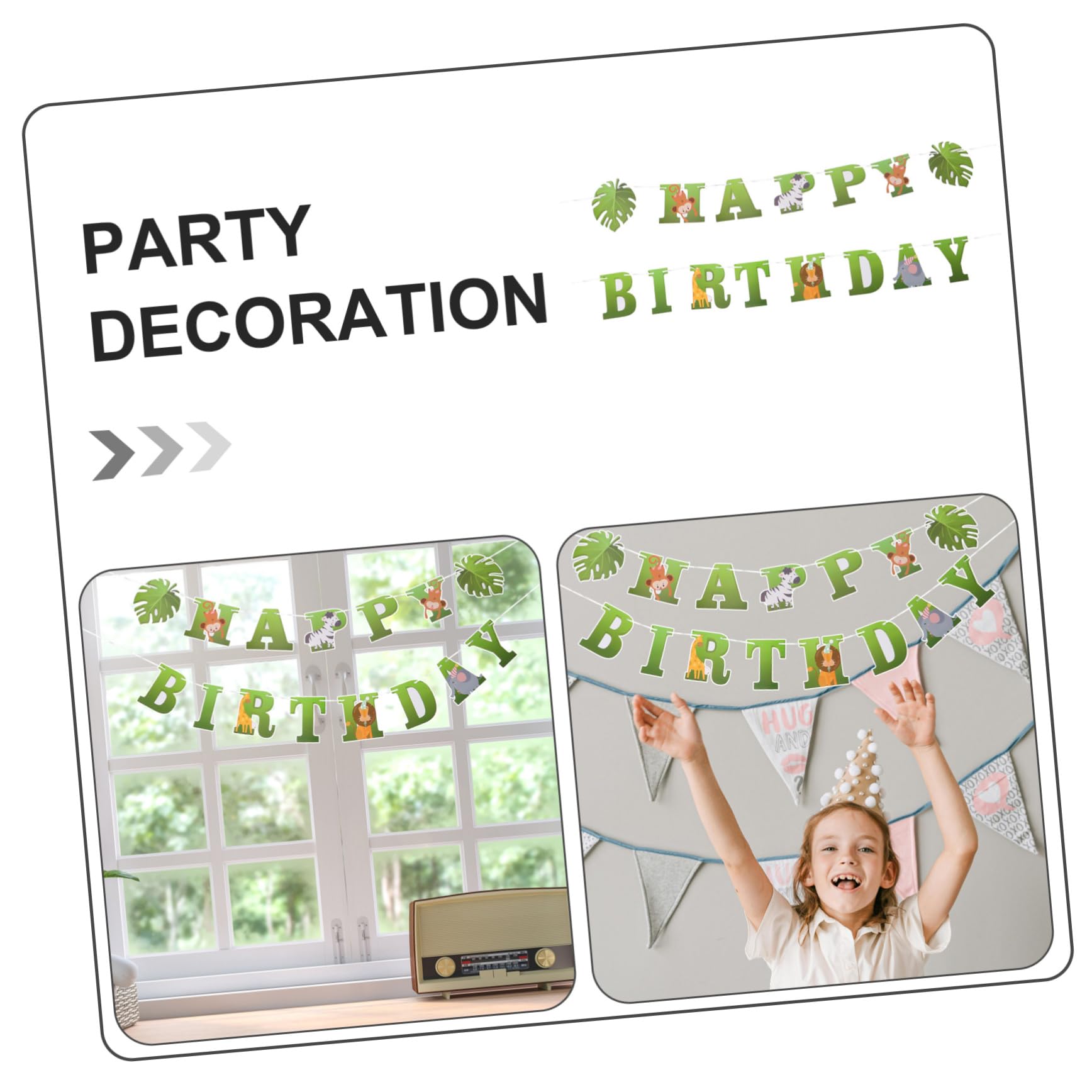 Alasum 5juegos Banner De Cumpleaños De Animales Coloridos Para Fiesta Infantil Decoraciones De Fiesta De Tema Jungle Banderín De Feliz Cumpleaños Para Celebraciones De Niño Niña y