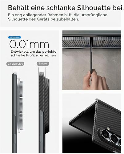 Spigen Air Skin Aramid MagFit Case for Samsung Galaxy Z Fold 8 Ultra Black - 4