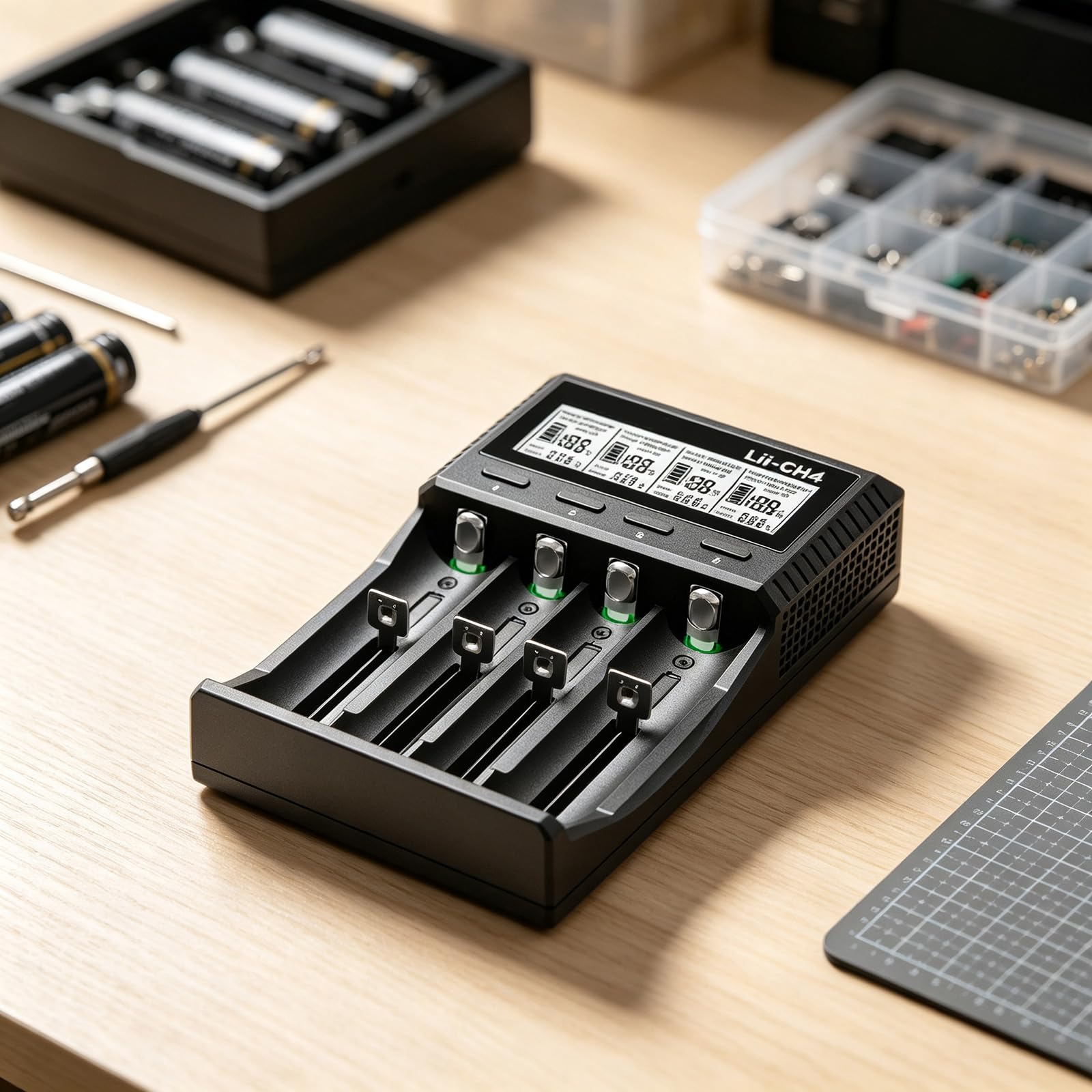 Batteriefach mit LCD Bildschirm für Hobby Routinen zu Hause