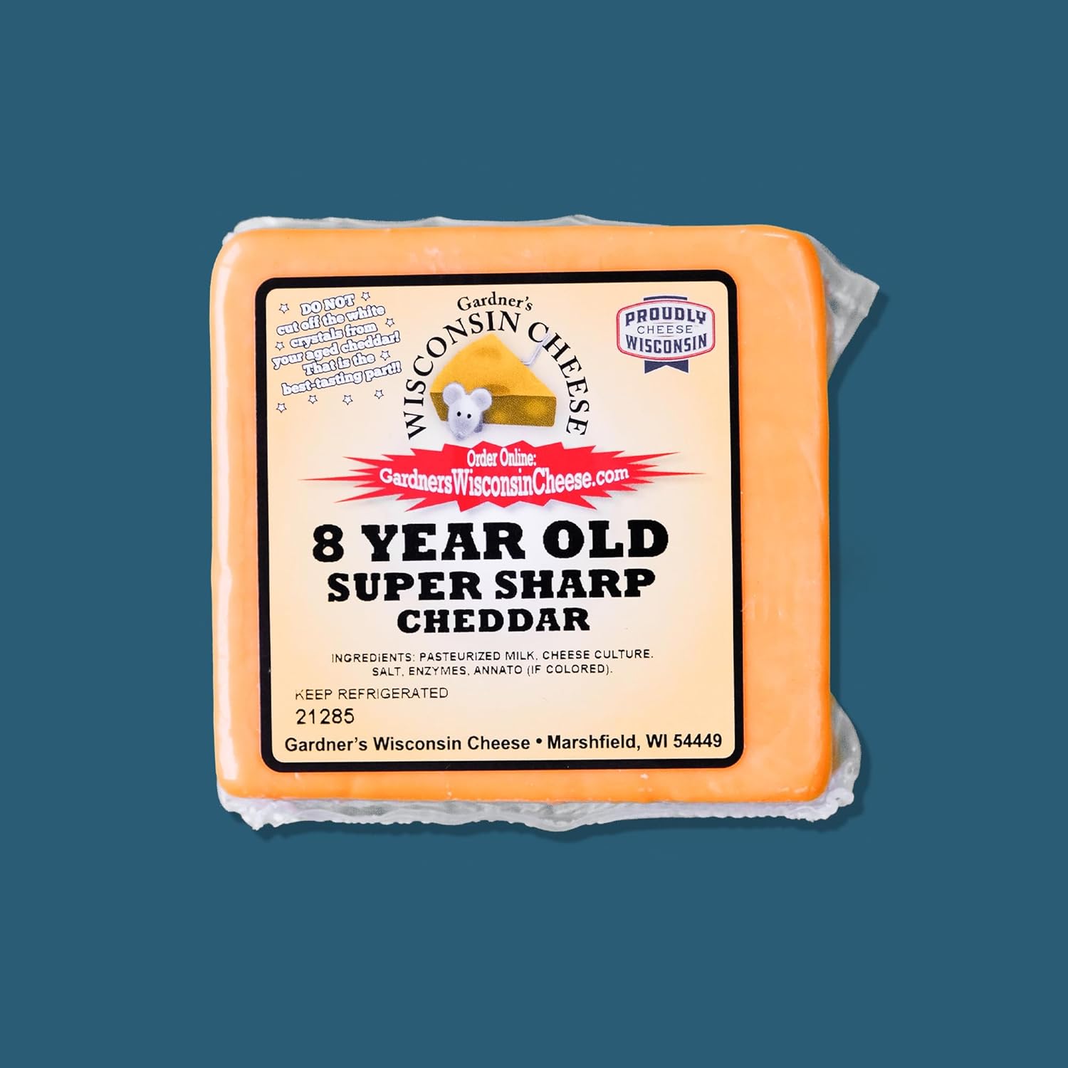 Gardner's Wisconsin Cheese, Artisan Cheese 4 Packs (8 Year Super Sharp Cheddar) (6 Ounces Per Block) - Artisan Cheese Made in Wisconsin, Perfect for Grilling, Barbecues, and Holidays!