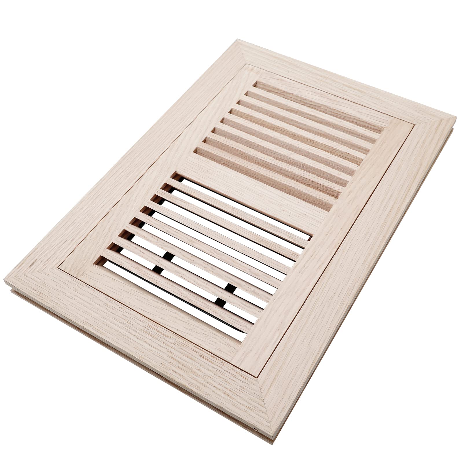 White Oak Hardwood Drop In Floor Register, 4X10 Inch, High