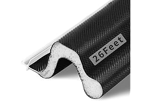 26 Feet Door Seal Weather Stripping, V-Shaped Door Seal Strip Foam for Doors and Windows