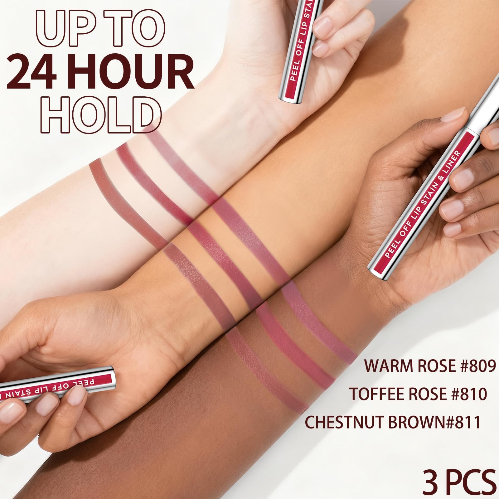 Peel Off Lip Stain Set - Long-Lasting Tint -2