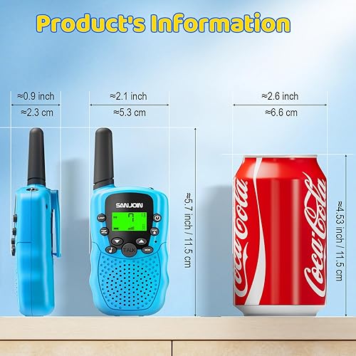 Miniatura 6 de Walkie Talkies para niños recargables, 2000 mAH duran 3-4 días, radios de 2 vías, juguetes para niños de 3 a 12 años para exteriores, campamento