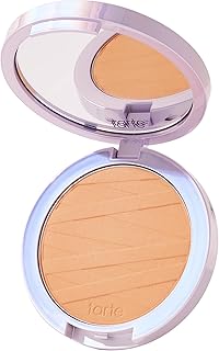 tarte face tape pressed powder – Medium-Coverage Waterproof Powder with Hyaluronic Acid, Snow Mushroom & Peptides to Smooth & Set Makeup, Lightweight, Vegan & Cruelty Free