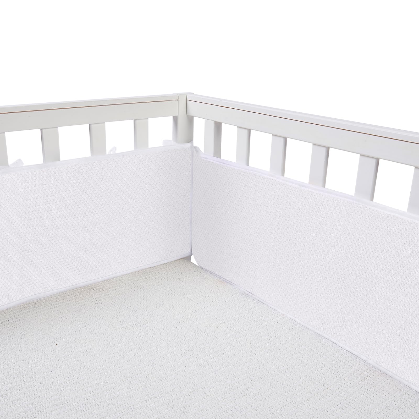 Mesh Liner for Full-Size Cribs, Classic 3mm Mesh (White) - 2