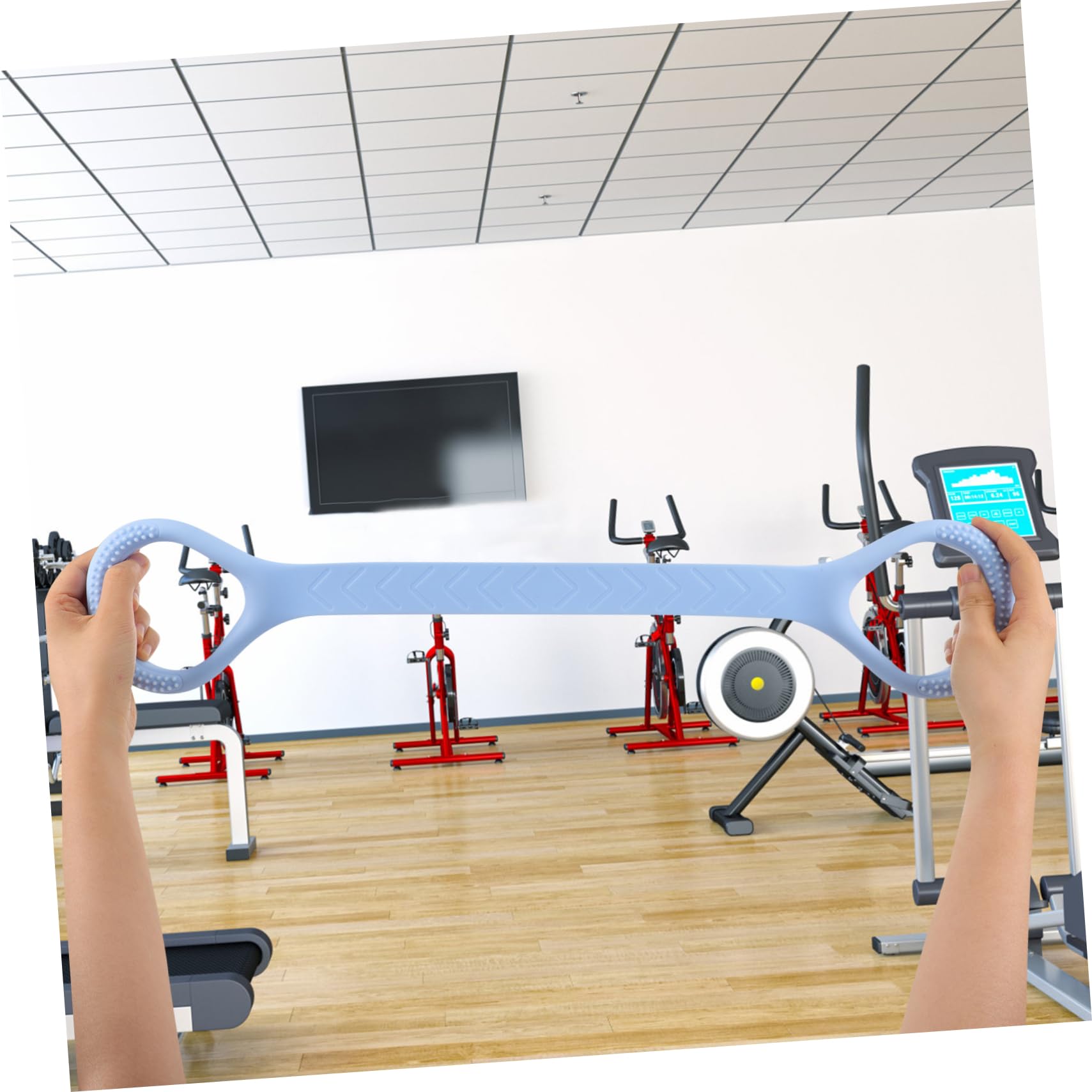 Abaodam 5 Pièces Bandes d'exercice résistance des Bandes d'entraînement Bandes de Fitness Bandes de résistance avec poignées exerce des Bandes Bande Extensible Gel de silice Ciel Bleu