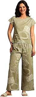 yash gallery Women's Cotton Straight Geomatrical Printed Night Suit for Women-picture-10