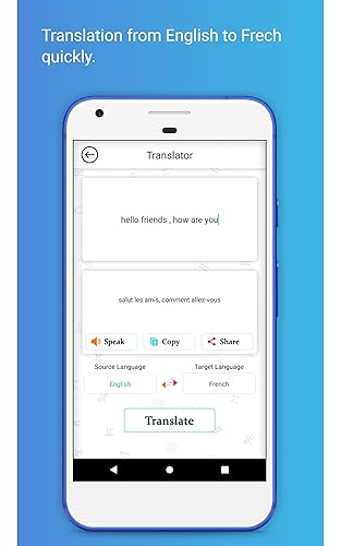English to French Translator -Translate by Voice to Translation on Smartphone and Tablet for Free