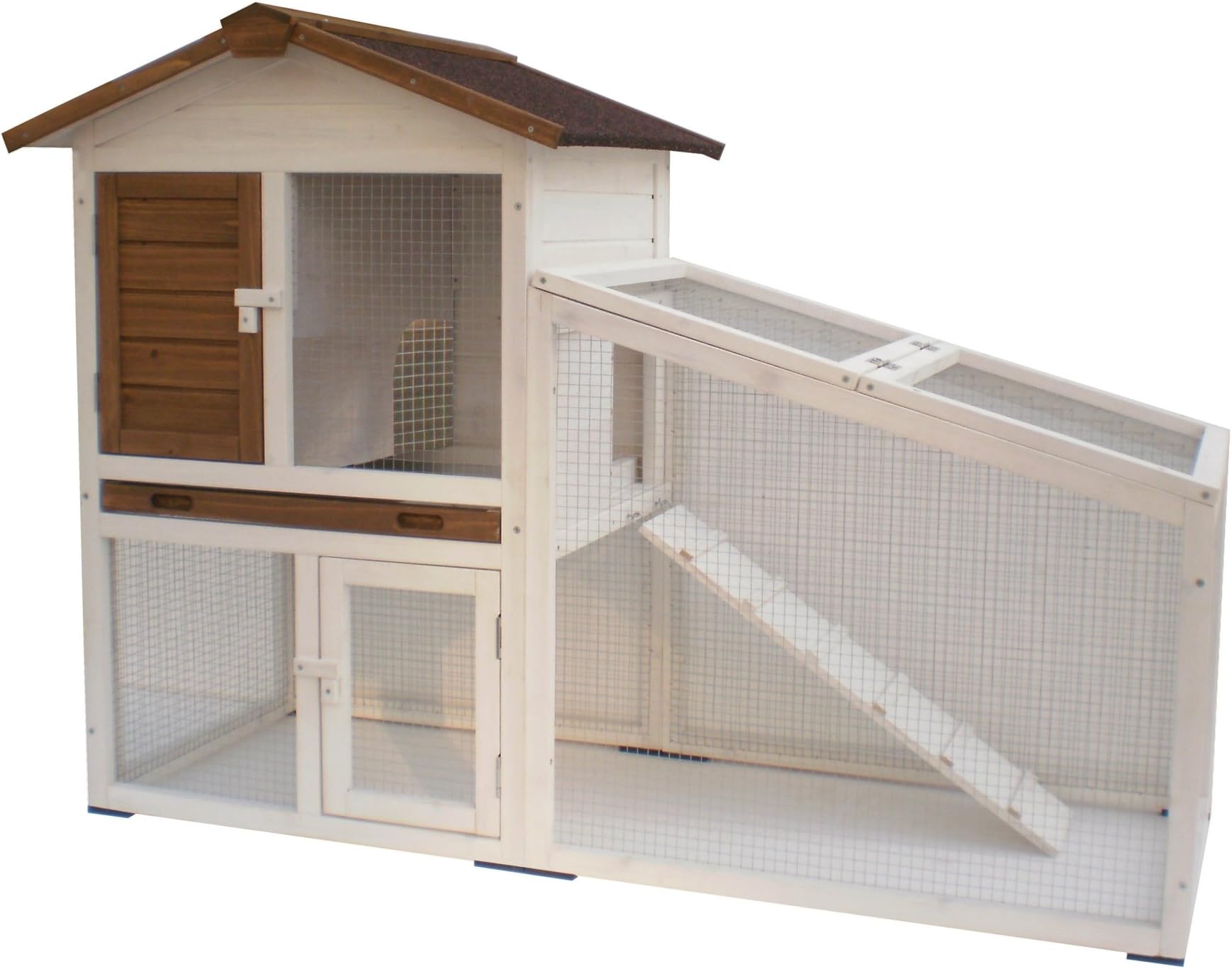 Rabbit Hutch 2 Floors 140 x 65 x 100 cm White