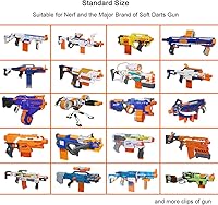 Vista 6 de pinzas para cartuchos de carga rápida, 4 unidades, 12 dardos para Nerf n-Strike Elite Blaster (naranja)
