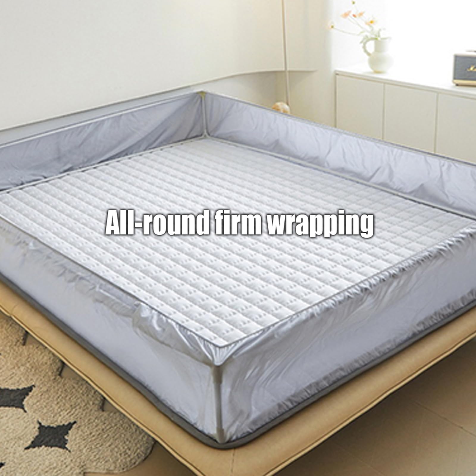 Sábana bajera ajustable extra profunda impermeable de 120 x 200 cm con funda de almohada, protector de colchón de rizo para máxima protección de la cama