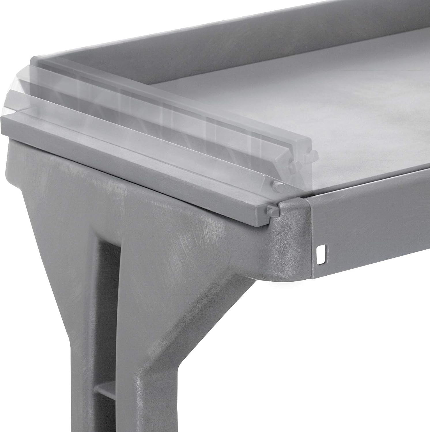 Akro-Mils 30930 ProCart 2 Shelf Flip Top Plastic Service Utility Cart with Handle and Wheels, (42-Inch x 19-Inch x 35-Inch), Gray : Everything Else