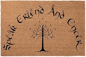 Speak Friend And Enter - Lord of the Rings - Personalized Doormat- 24" x 16"